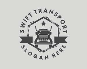 Transporter - Transport Cargo Truck logo design