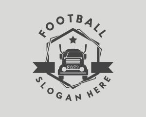 Badge - Transport Cargo Truck logo design