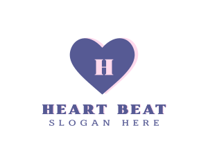 Cute Blue Heart logo design