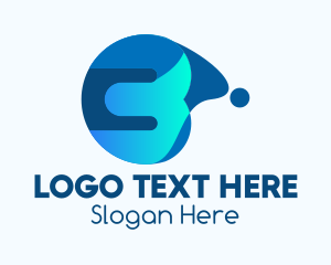 Liquid Blob - Blue Liquid Number 3 logo design