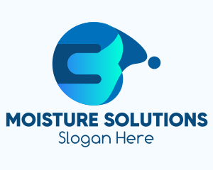 Moisture - Blue Liquid Number 3 logo design