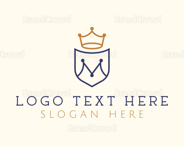 Royal Crown Crest Letter M Logo