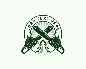 Chainsaw Logging Woodworking Logo