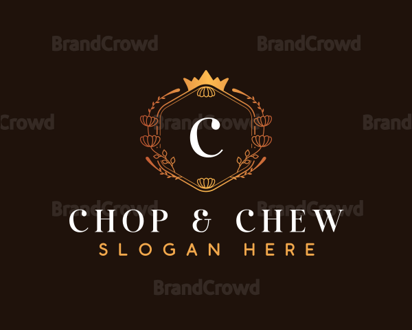 Elegant Hexagon Crown Logo