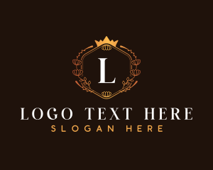 Formal - Elegant Hexagon Crown logo design