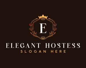 Elegant Hexagon Crown logo design