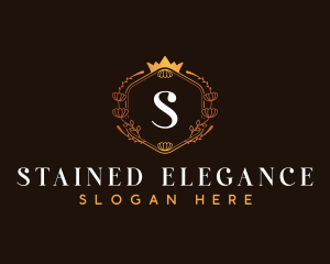 Elegant Hexagon Crown logo design