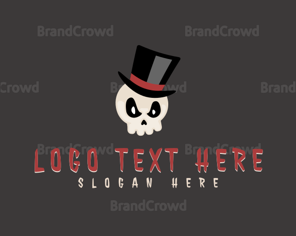 Magician Hat Skull Logo