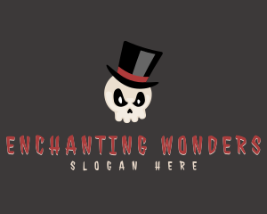 Magician - Magician Hat Skull logo design