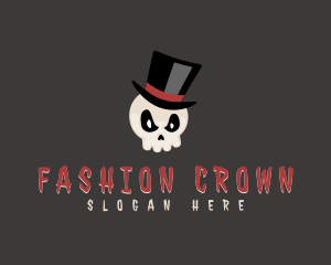 Magician Hat Skull  logo design