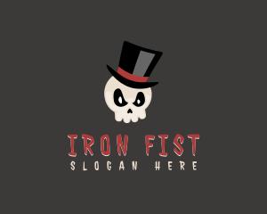 Tough - Magician Hat Skull logo design