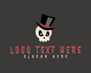 Magician - Magician Hat Skull logo design