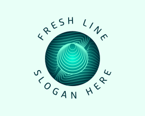 Microbiology Line Wave logo design