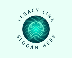 Microbiology Line Wave logo design