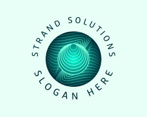 Strand - Microbiology Line Wave logo design