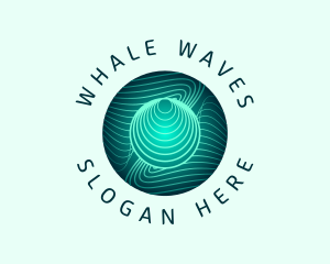 Microbiology Line Wave logo design