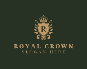 Golden Royal Shield logo design