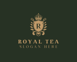 Golden Royal Shield logo design