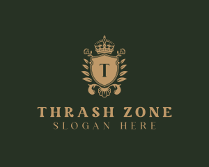 Golden Royal Shield logo design