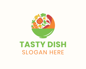 Yummy Food Bowl logo design