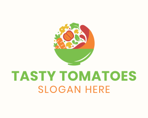 Yummy Food Bowl logo design