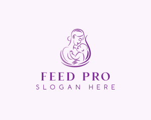 Breastfeeding Mother Baby logo design