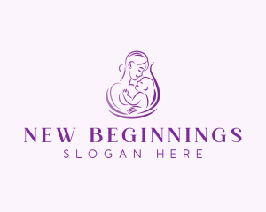 Birth - Breastfeeding Mother Baby logo design