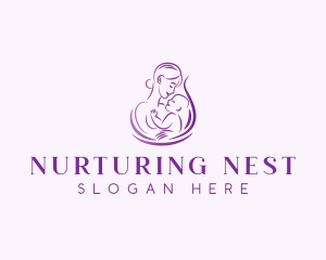 Mother - Breastfeeding Mother Baby logo design