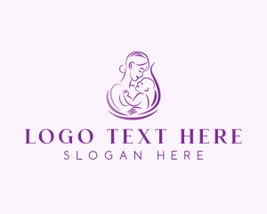 Nursery - Breastfeeding Mother Baby logo design