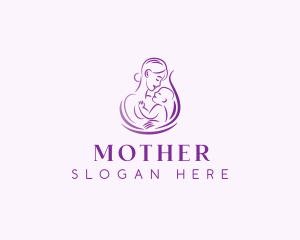 Breastfeeding Mother Baby logo design