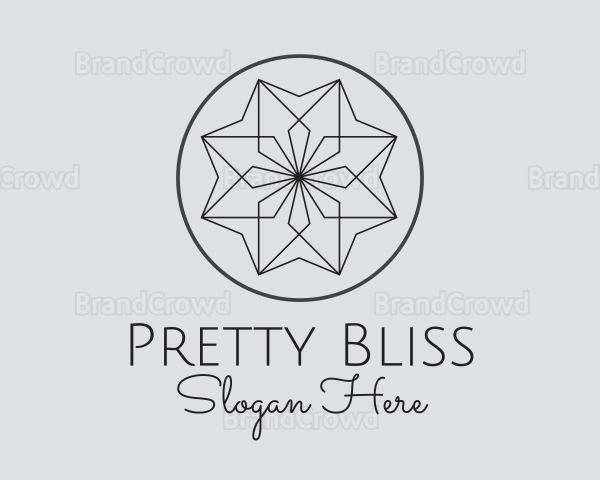 Flower Symmetrical Star Logo