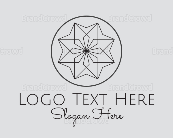 Flower Symmetrical Star Logo