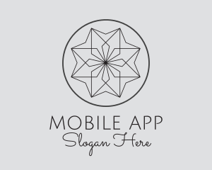 Flower Symmetrical Star  Logo