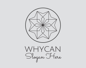 Flower Symmetrical Star  Logo
