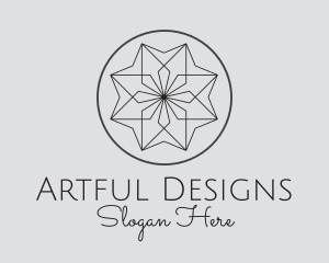 Flower Symmetrical Star  logo design