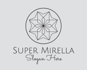 Geometric - Flower Symmetrical Star logo design