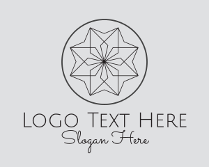 Flower Symmetrical Star  Logo