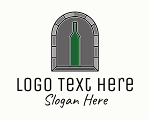 Wine Barrel - Wine Bottle Cellar logo design