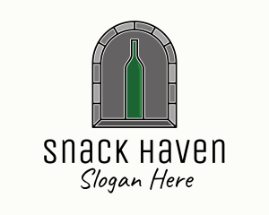 Wine Bottle Cellar logo design