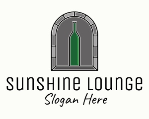 Wine Bottle Cellar logo design