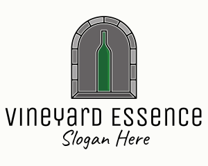 Wine Bottle Cellar logo design