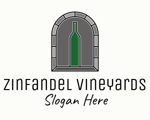 Wine Bottle Cellar logo design