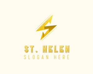 Lightning Bolt Letter S logo design