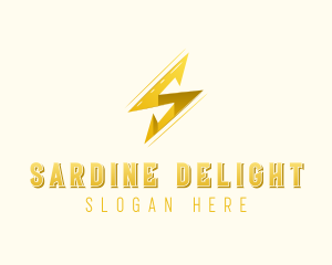 Lightning Bolt Letter S logo design