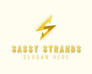 Lightning Bolt Letter S logo design