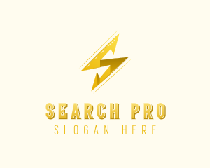 Lightning Bolt Letter S logo design