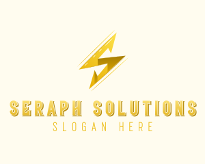 Lightning Bolt Letter S logo design