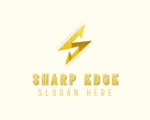 Lightning Bolt Letter S logo design