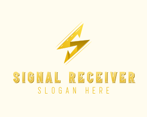 Lightning Bolt Letter S logo design