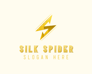 Lightning Bolt Letter S logo design